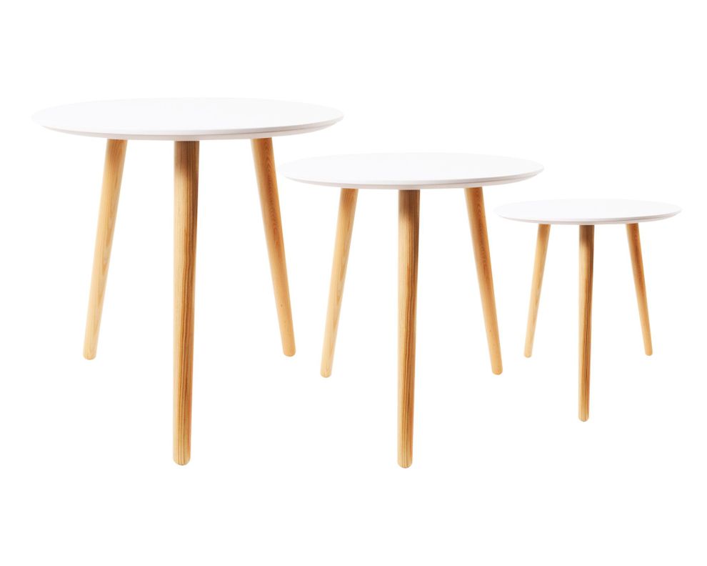 Mesa lateral Grape blanco 3 piezas M+Design-0