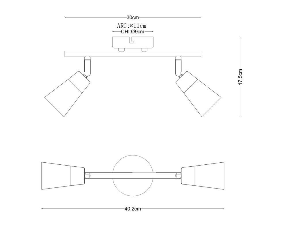 Spot 2L GU10 Adrienne satín Abitare-6