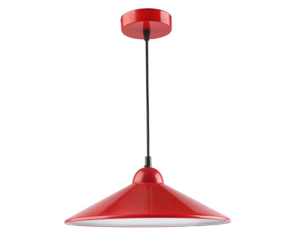 Lámpara colgante Kleia rojo E27 Abitare-0
