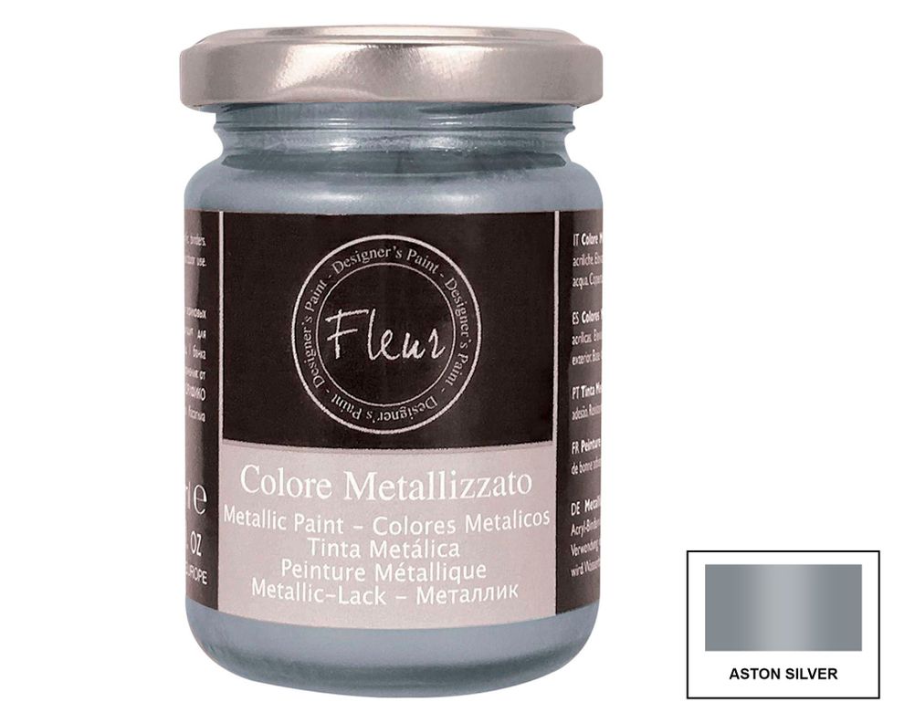 Pintura metálica 130 ml aston silver Fleur-0