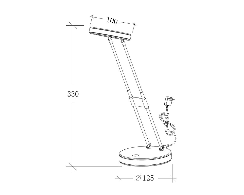 Lámpara escritorio LED 280 lúmenes Cora negro Abitare-3