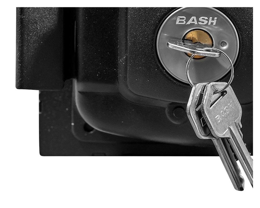 Cerradura sobreponer acceso con caja 1002 negro antibacteriana Bash-2