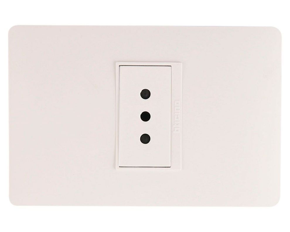 Enchufe armado 10A 250V 2P+T blanco Bticino-0