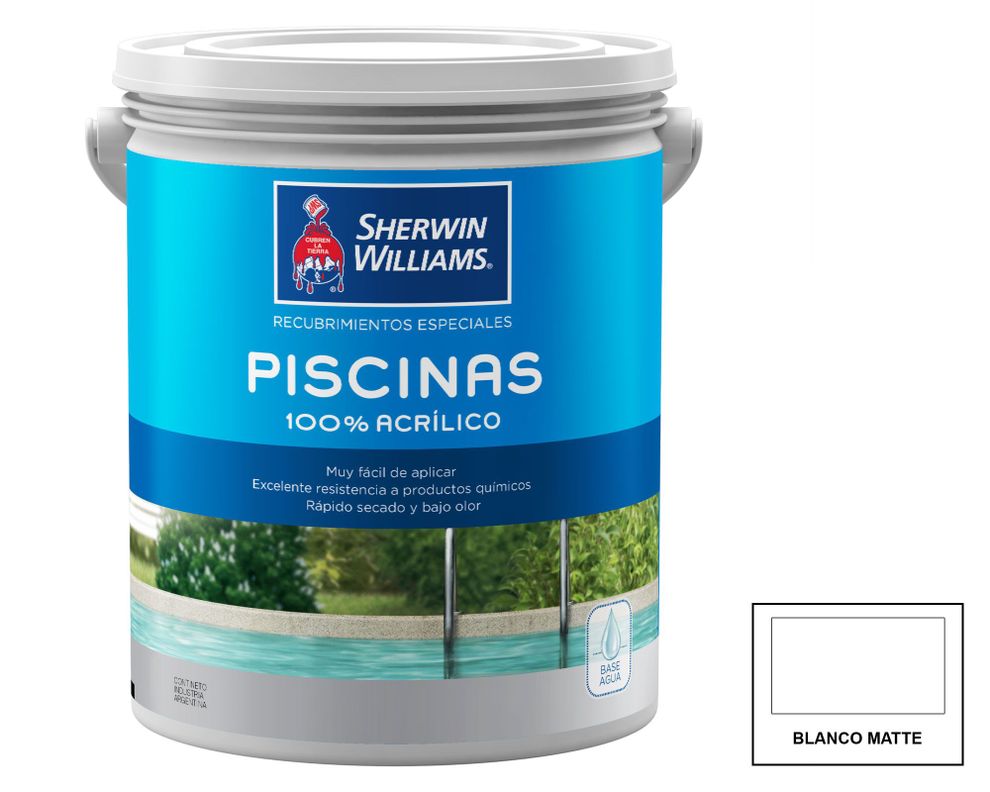 Pintura piscina base agua blanco Sherwin-Williams-0