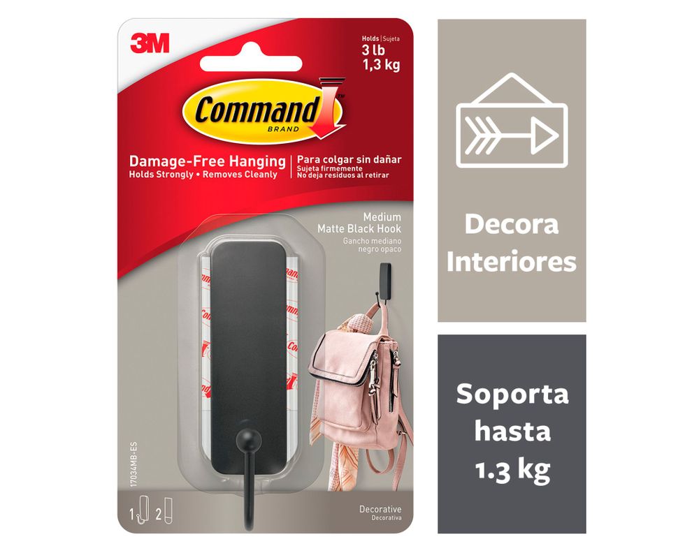 Gancho Mediano negro mate-6