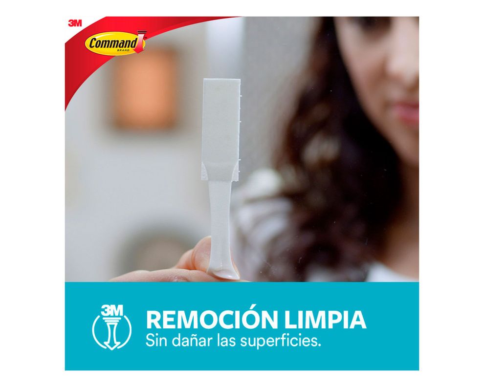 Gancho para baño con tiras impermeables Mediano Command-4
