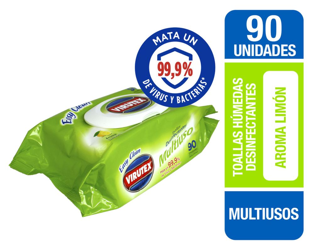 Toalla desinfectante multiuso Easy clean 90 unidades Virutex-0
