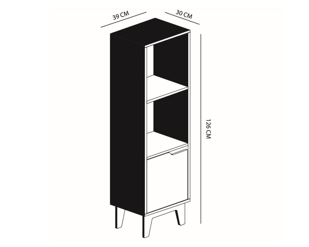 Estante Bremen carvalo/blanco M+Design-5