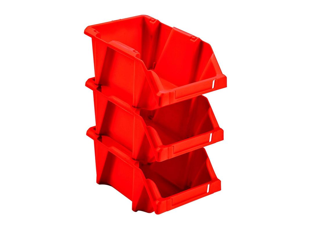 Caja organizadora apilable N10 rojo Reyplast-0
