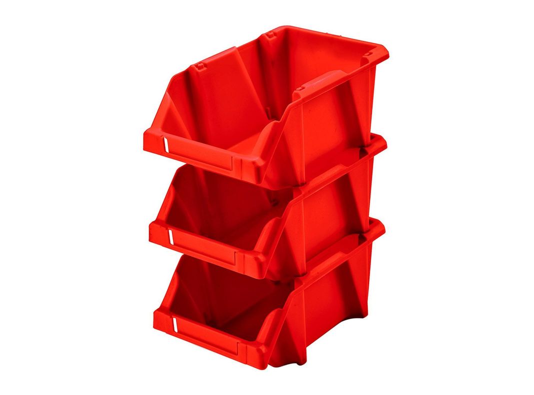 Caja organizadora apilable N15 rojo Reyplast-0