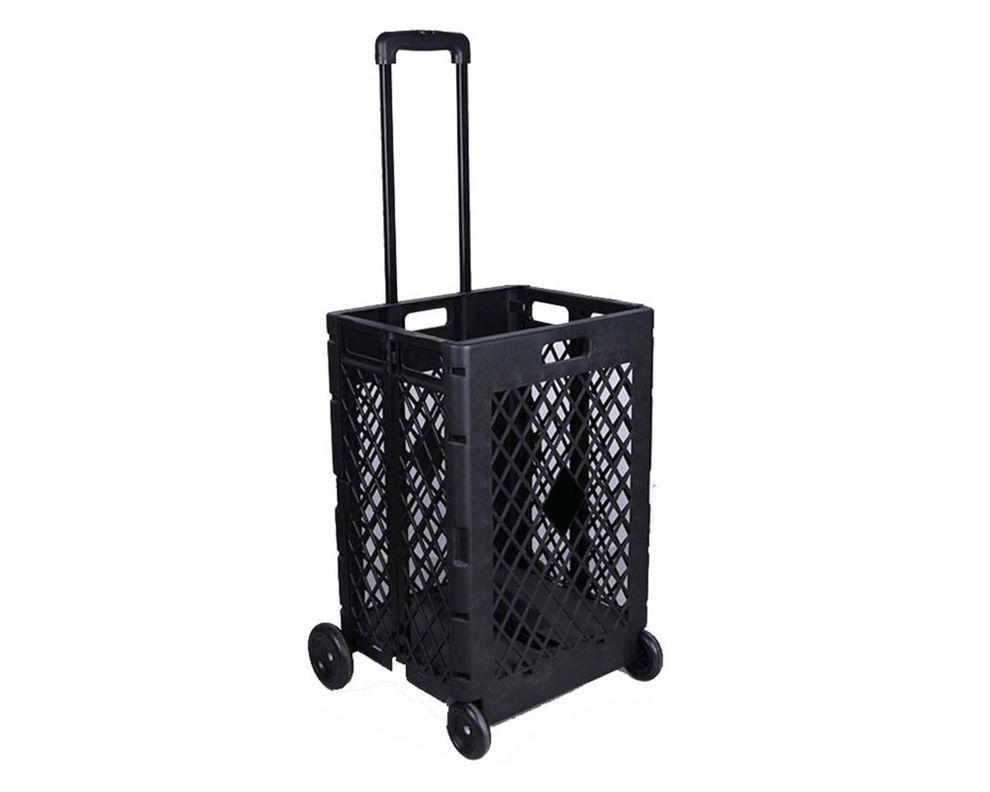 Carro de compras plegable Rejilla negro Cotidiana-0