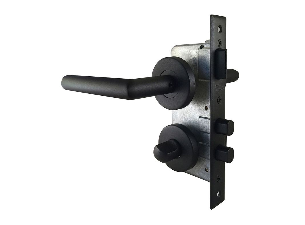 Cerradura embutir manilla baño negro colonial Scanavini-0