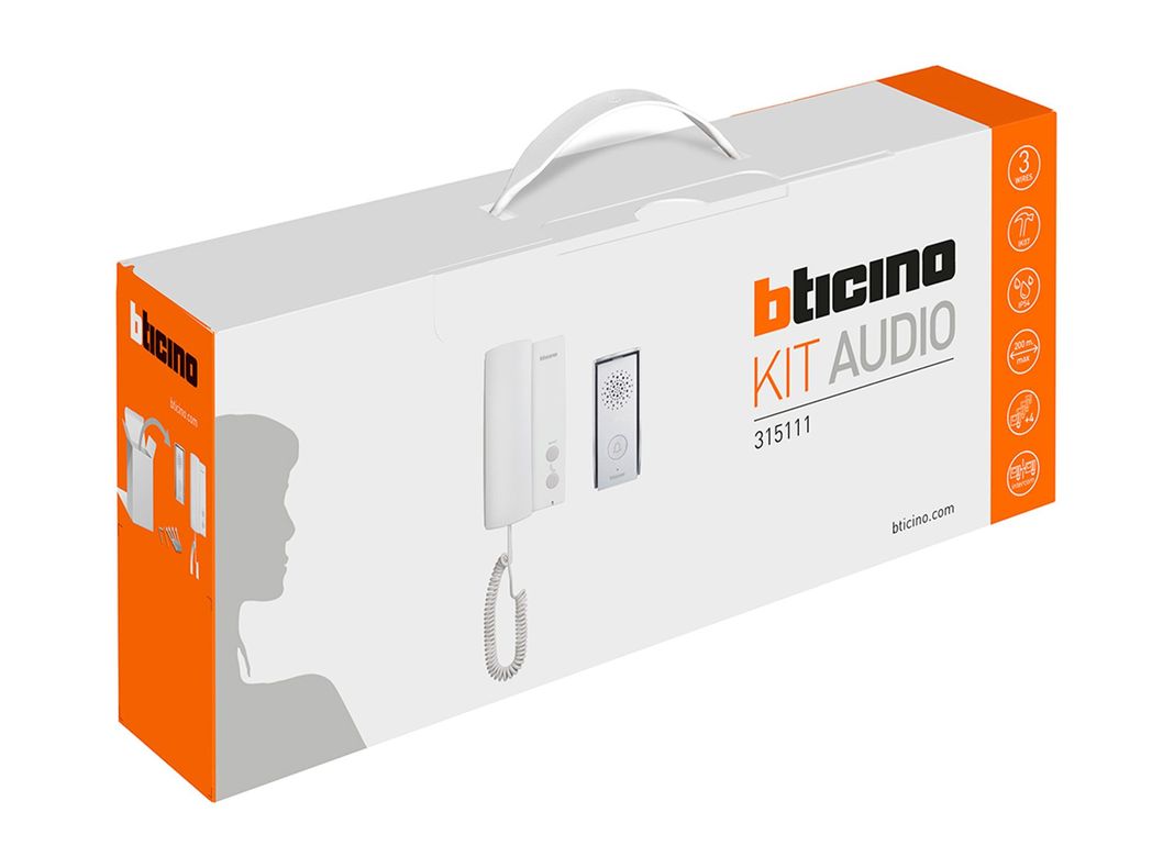 Kit audio 4 hilos blanco/zamak Bticino-2