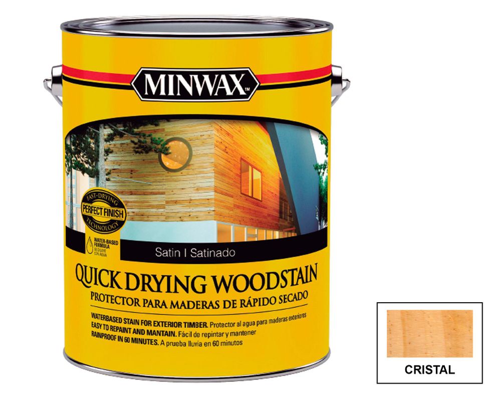 Protector de madera 1 galón Quick drying woodstain cristal satín Minwax-0