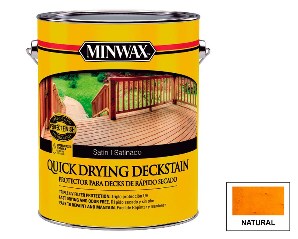 Protector de madera 1 galón Quick drying deckstain natural satín Minwax-2