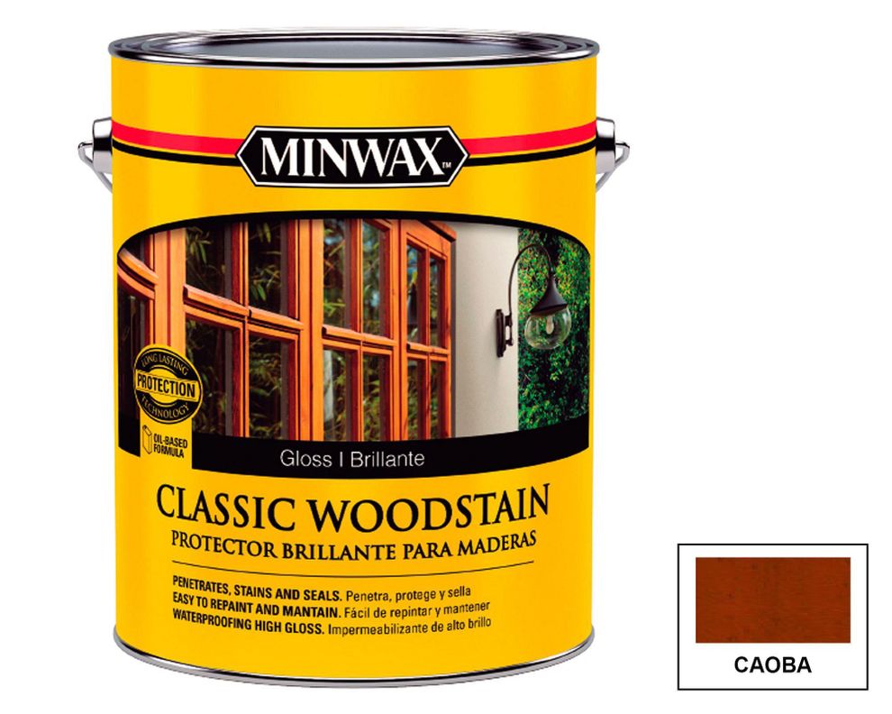Protector de madera 1 galón Classic woodstain caoba brillo Minwax-0