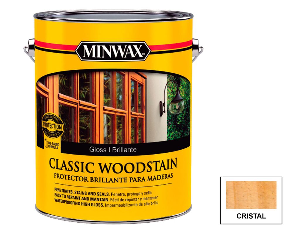 Protector de madera 1 galón Classic woodstain cristal brillo Minwax-2