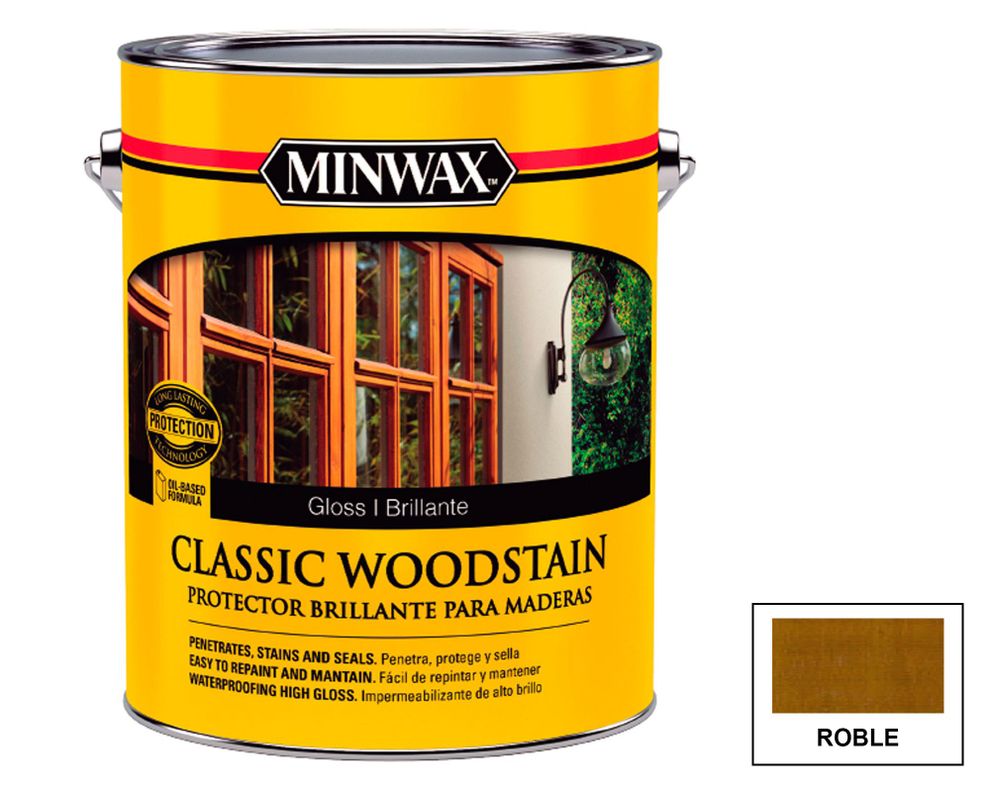 Protector de madera 1 galón Classic woodstain roble brillo Minwax-0