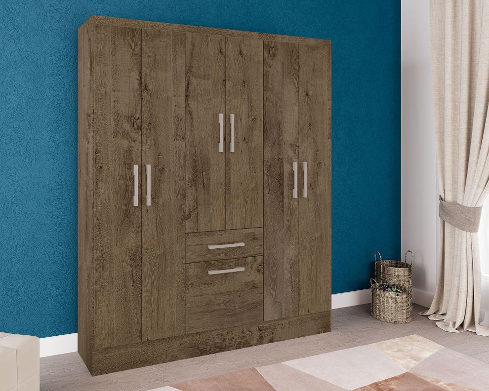 Clóset 6 puertas 1 cajón 1 zapatero moca M+Design-7