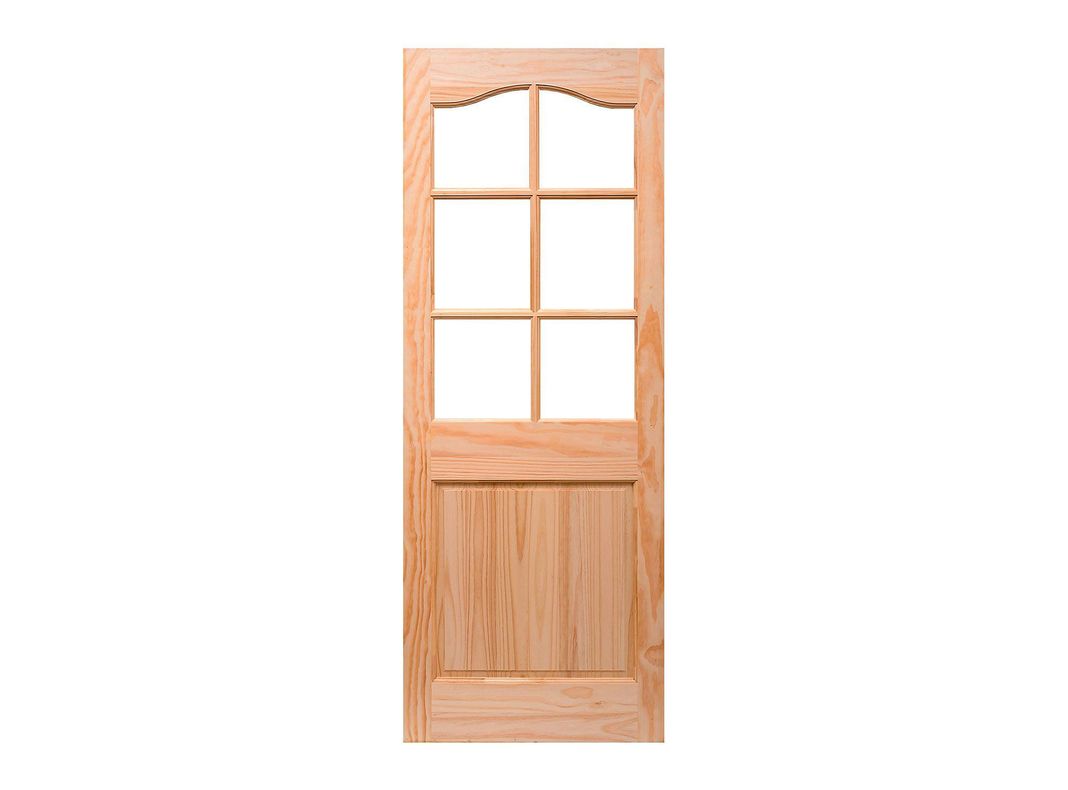 Puerta Pino Radiata Colico 6 vidrios 75x220 cm Moldupanel-1