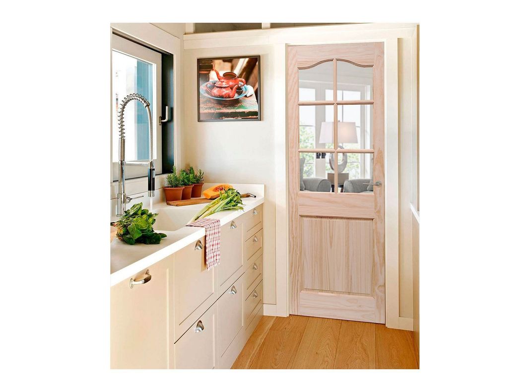 Puerta Pino Radiata Colico 6 vidrios 90x200 cm Moldupanel-2