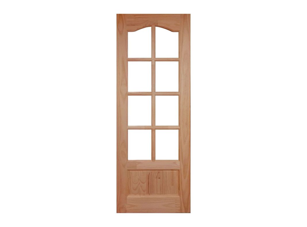 Puerta Pino Radiata Caburga 65x210 cm 8 Vidrios Moldupanel-1