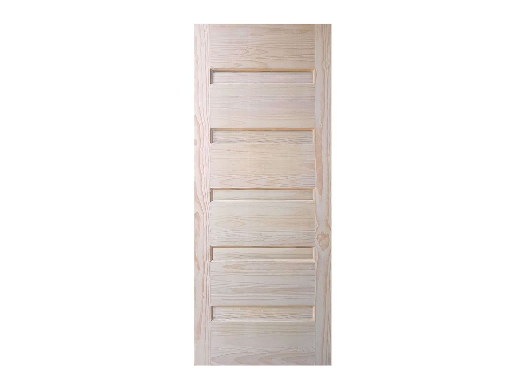 Puerta Pino Radiata Andaluz 75x200 cm 5 panales Moldupanel-1