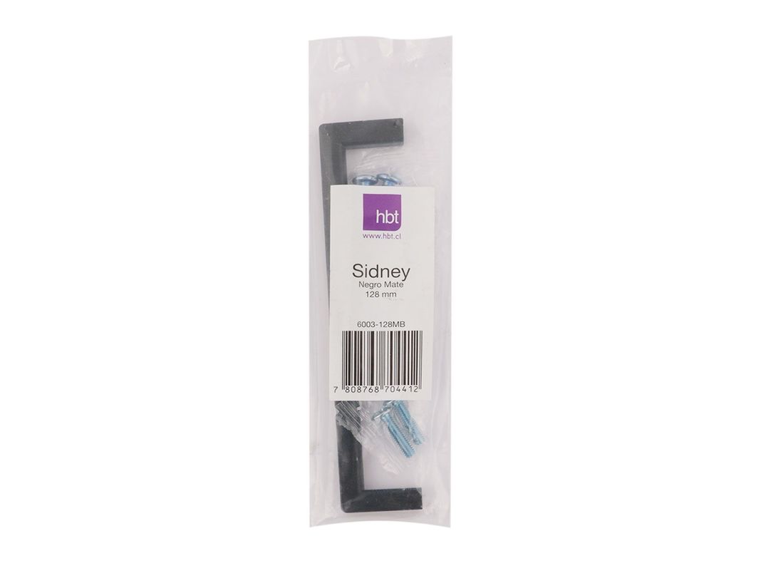 Manilla 128 mm Sídney negro mate hbt-1