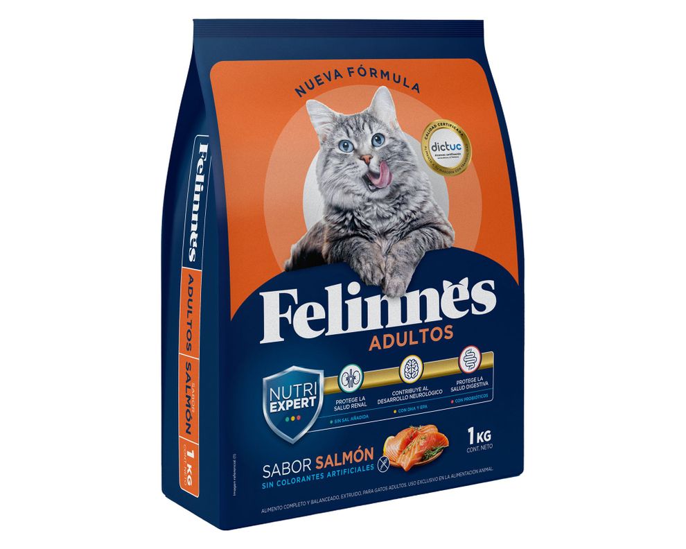 Alimento gato 1 kg salmón Premium Felinnes-1