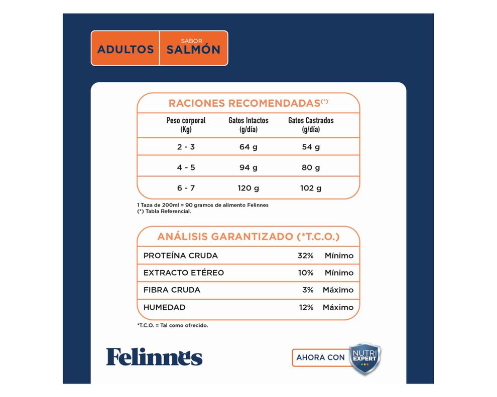 Alimento gato 1 kg salmón Premium Felinnes-2