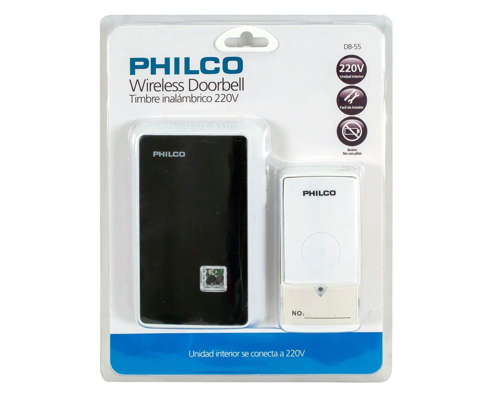 Timbre inalámbrico 20 melodías 35DB000055 Philco.-4