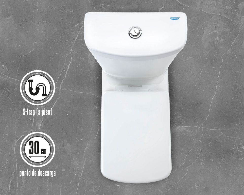 One piece 30 cm Dual flush asiento cierre suave Van rijn-3