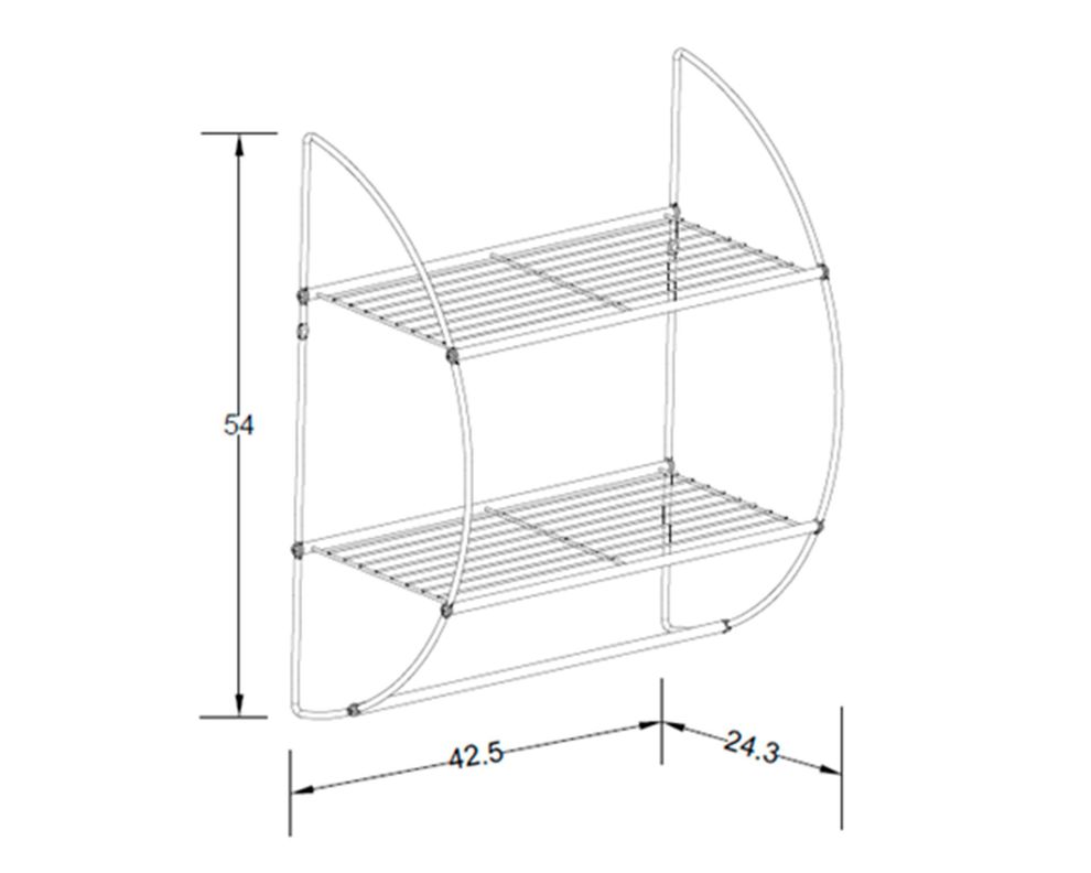 Toallero pared Redondeado cromo 42.5 cm-2