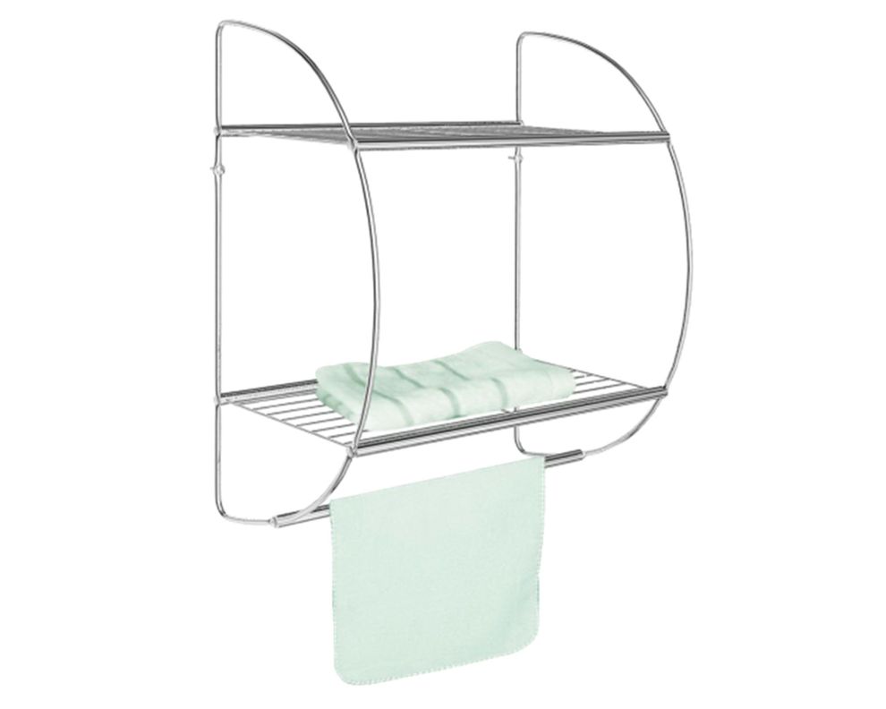 Toallero pared Redondeado cromo 42.5 cm-0