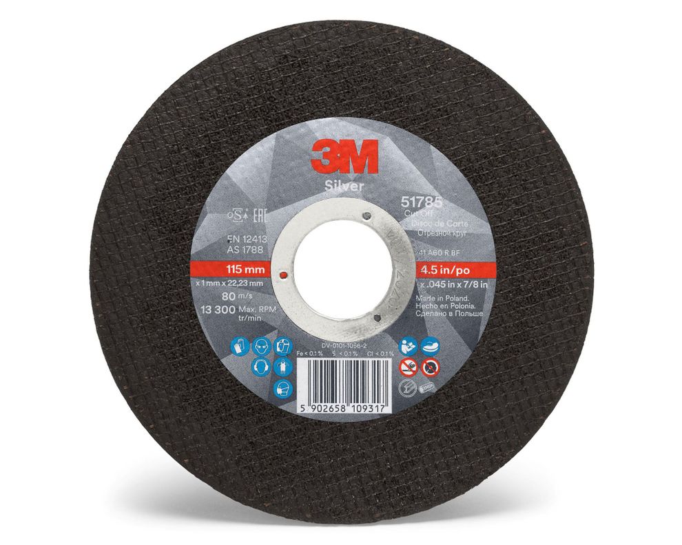 Disco corte 4,5''x 1 mm silver 3M-0