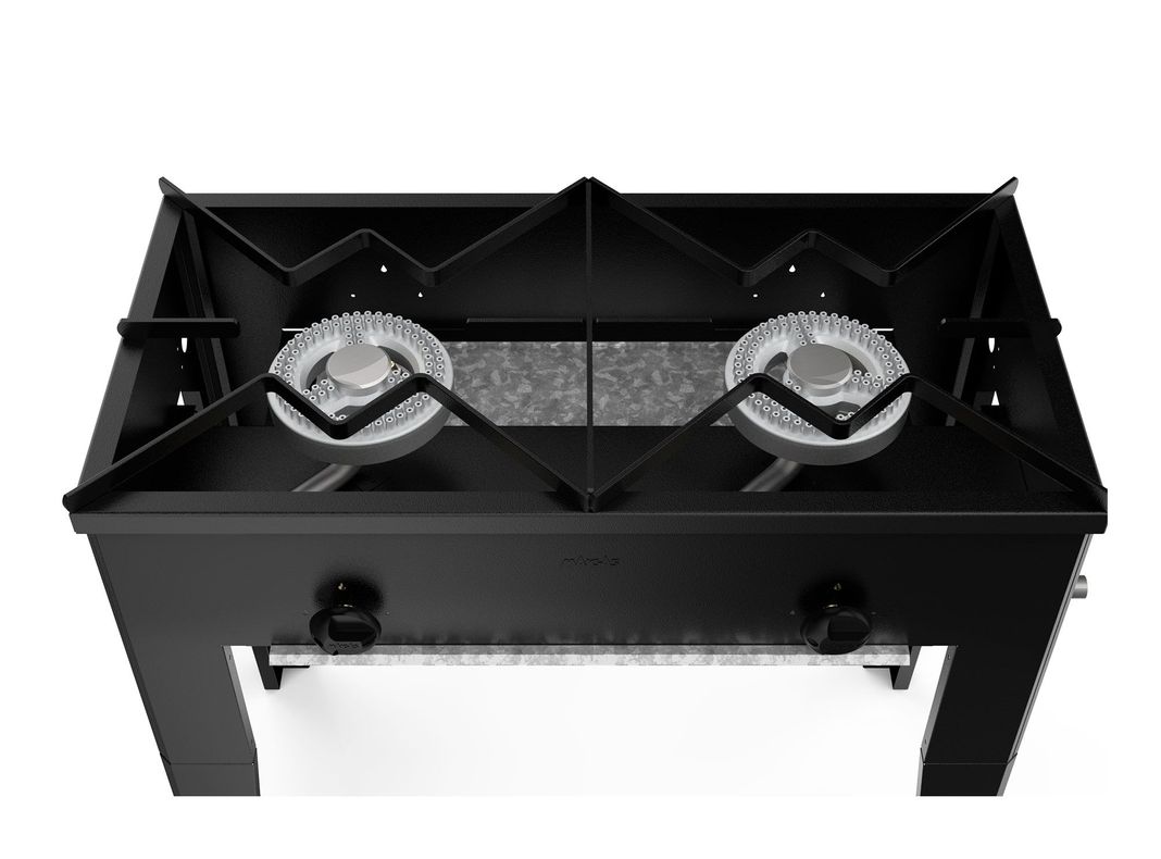 Anafe alto 2 quemadores 6EA185 negro Maigas.