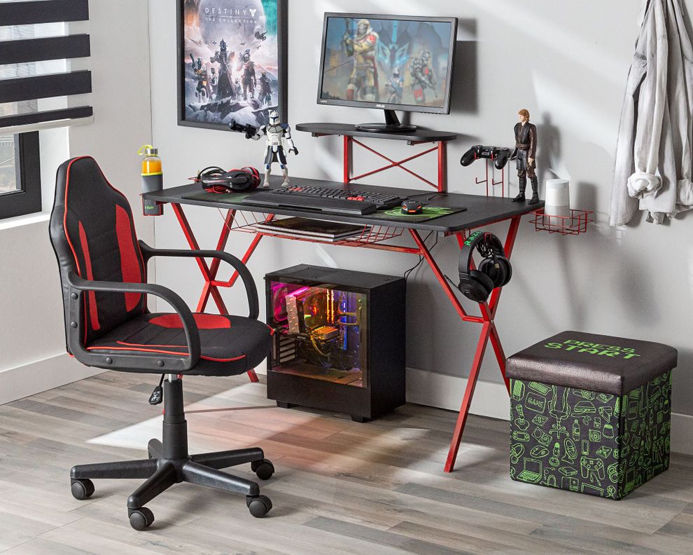 Escritorio Gamer rojo/negro M+Design-7