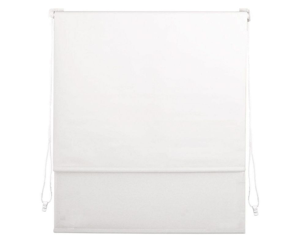 Cortina roller doble blackout 80x165 cm liso blanco