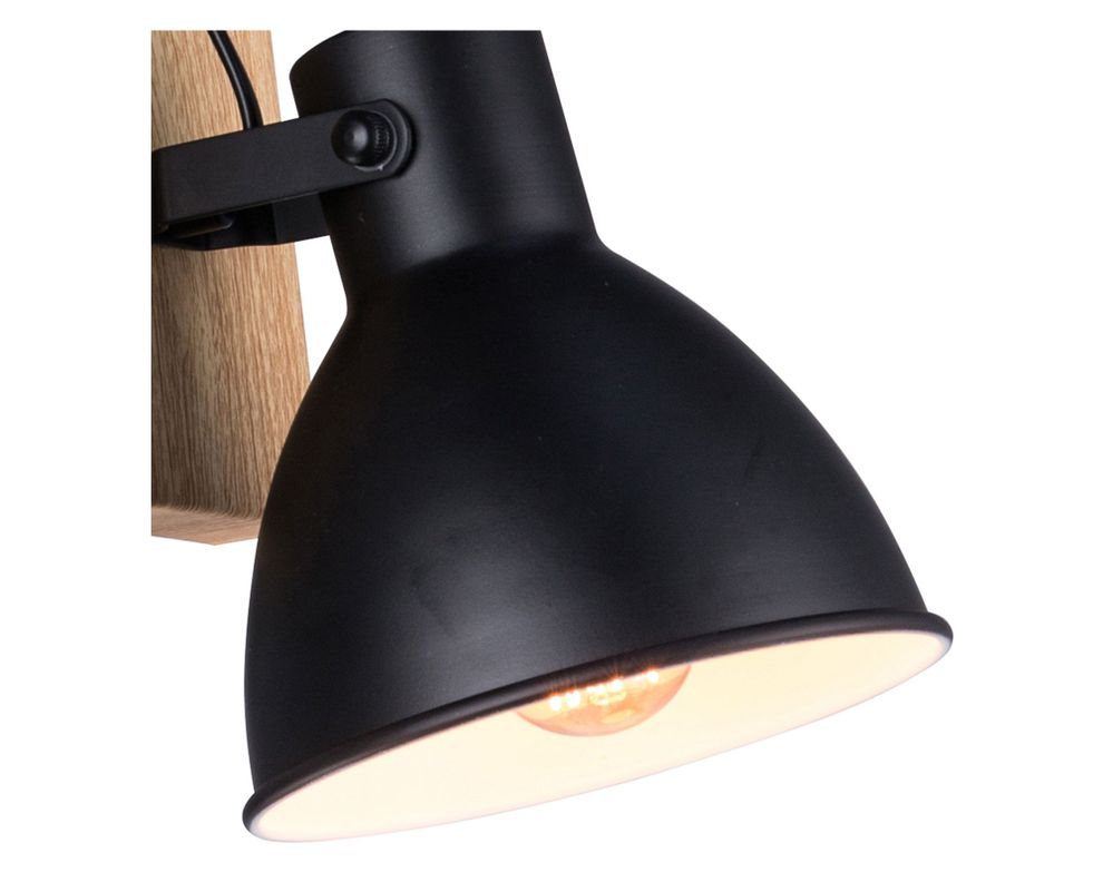 Aplique 1L E27 Factory negro Abitare-1