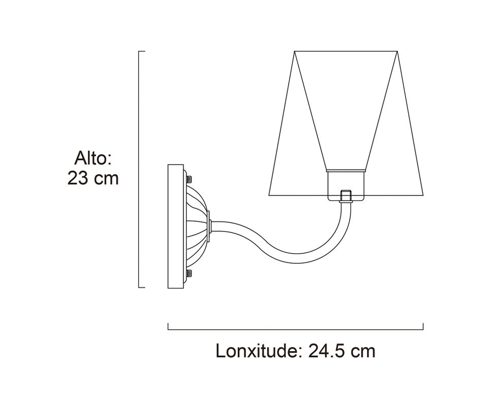 Aplique 1L E14 Pantalla blanco Abitare-6