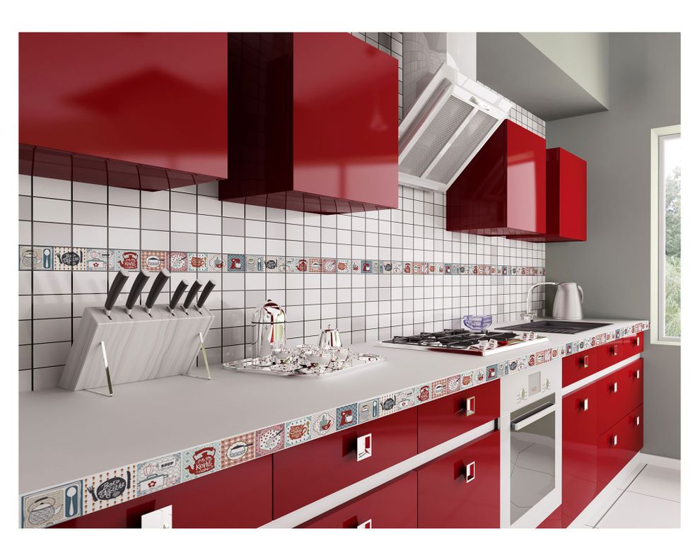 Cenefa adhesiva 5,5x46 cm Kitchen 6 unidades-3
