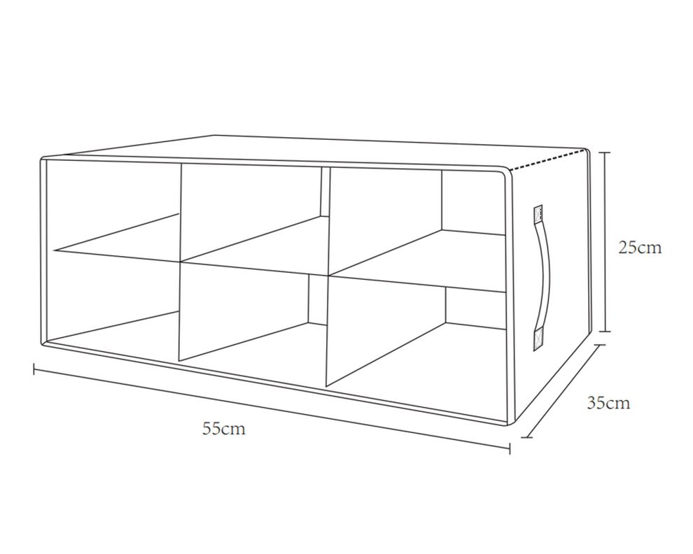 Caja organizadora zapatos 6 espacios Cotidiana-3