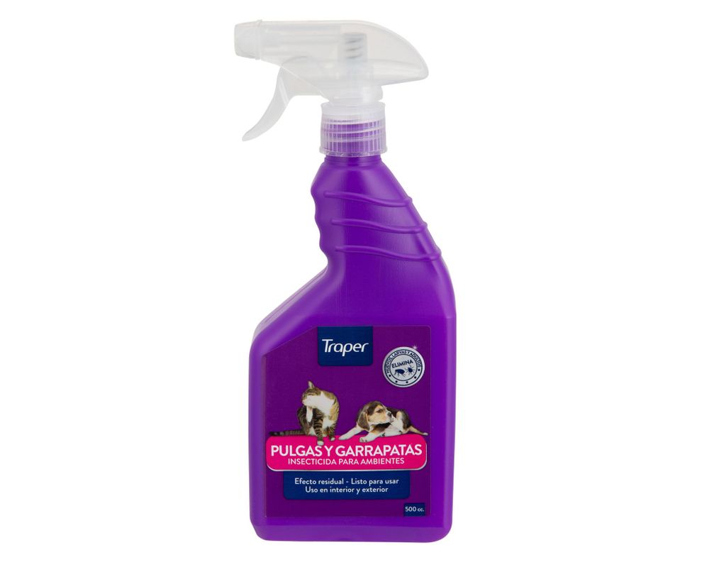 Insecticida para ambientes de mascotas pulgas/garrapatas 500 cc Traper-0