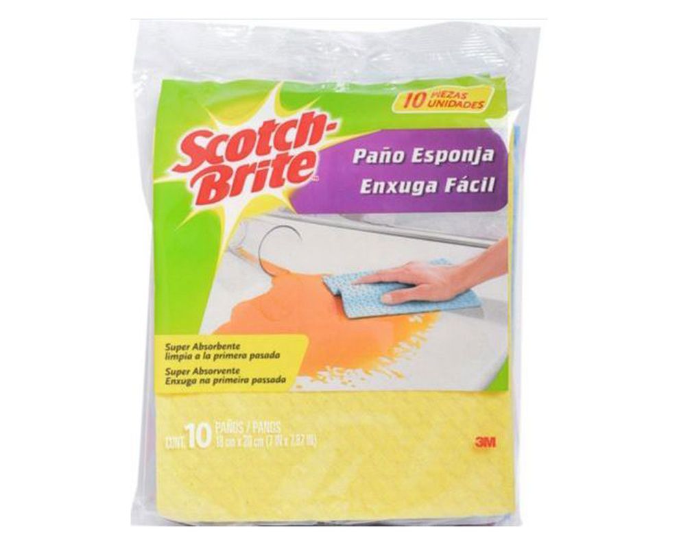 Paño esponja 18x20 cm 10 unidades Scotch-Brite-0