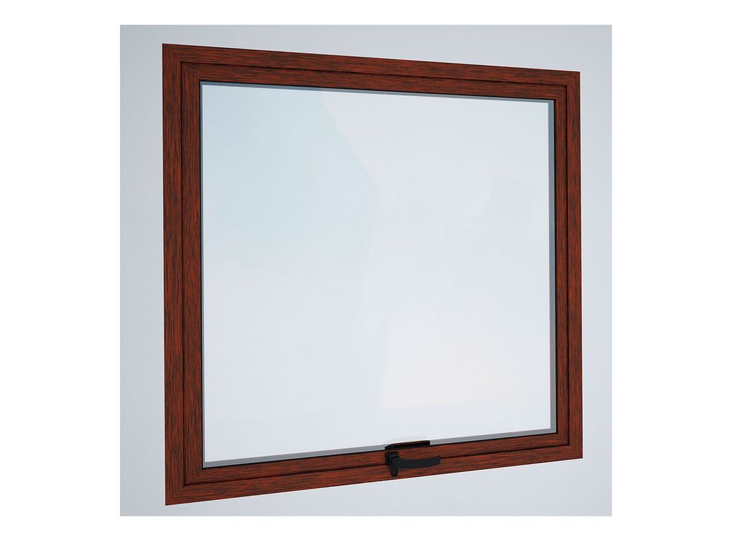 Ventana Aluminio 60x60 cm Termopanel Proyectante Madera Mundo Glass-1