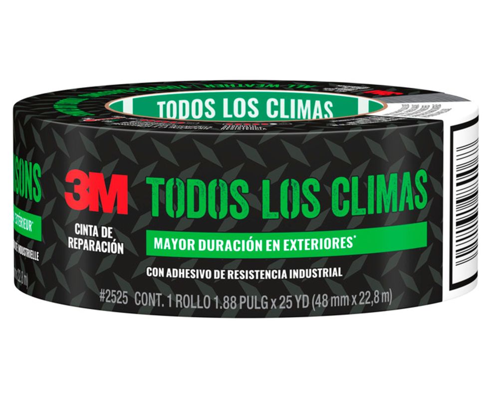 Cinta de tela adhesiva Todos los climas 48 mmx22.8 m gris-0
