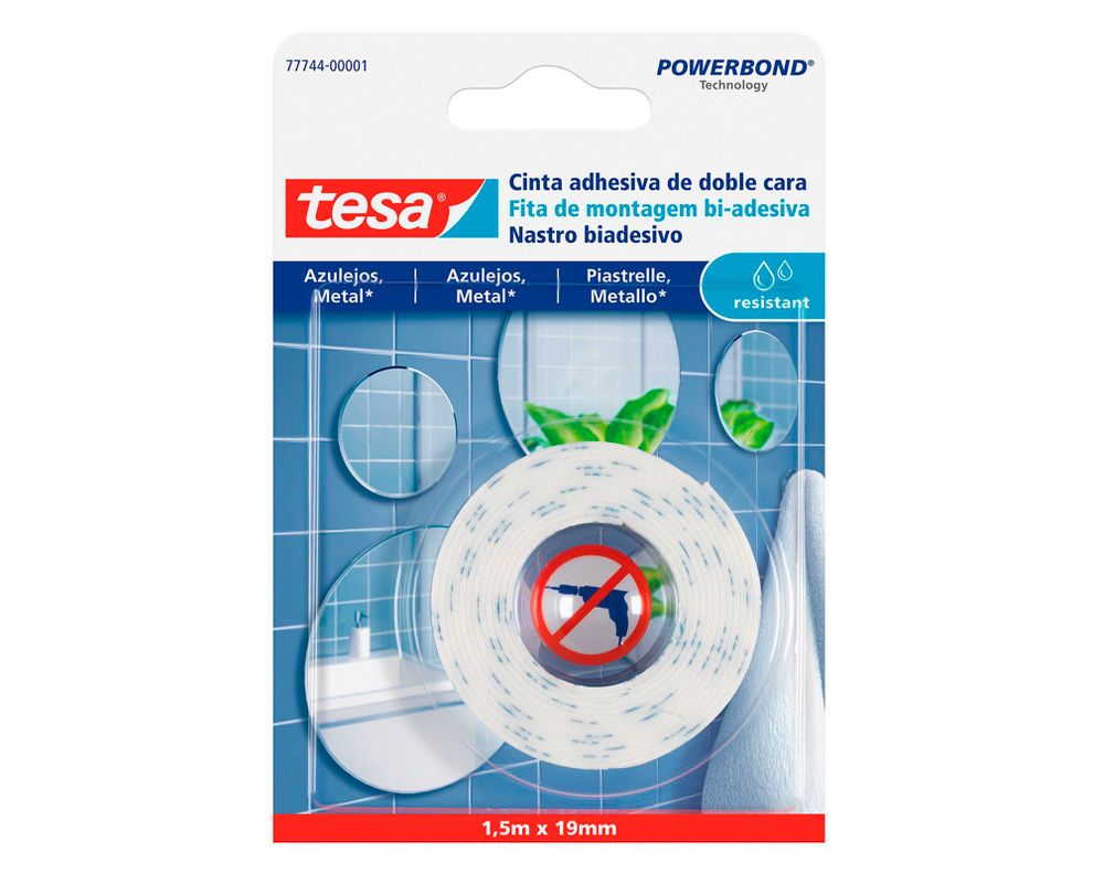 Cinta de montaje Waterproof 1,5 m x 19 mm Tesa-0