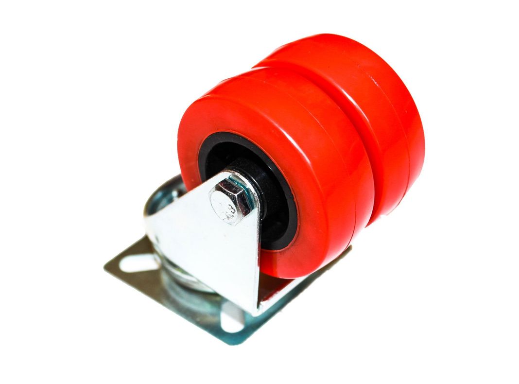 Rueda doble 50 mm placa rojo Gevemac-1
