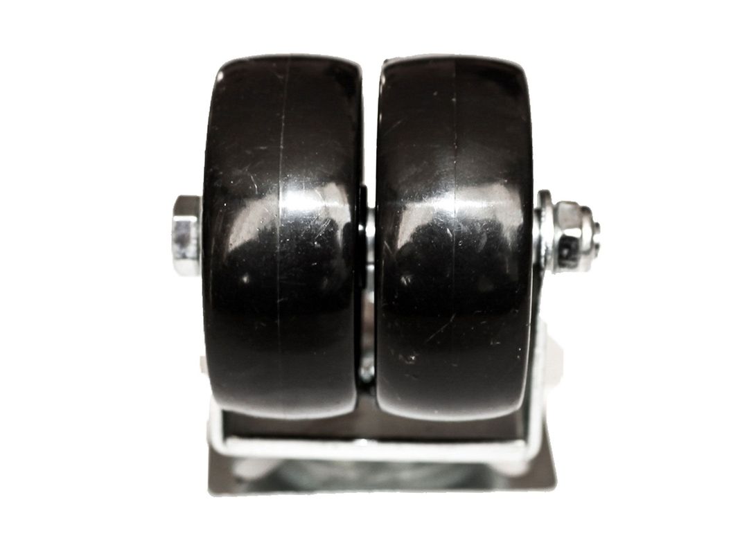 Rueda doble 50 mm placa negro Gevemac-1