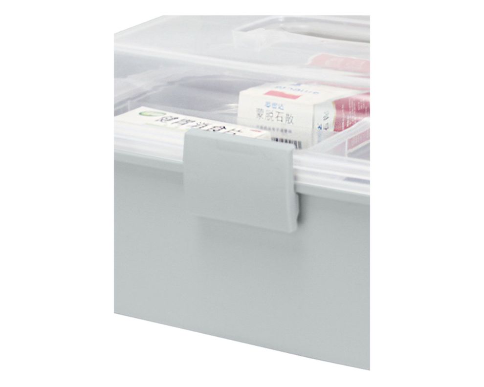 Caja organizadora Cotidiana transparente plástica 28.5x19x16.5 cm-1